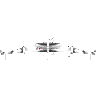 Рессора задняя для грузовиков производства ПАО КамАЗ 43114, 4350, 4310 9 листов